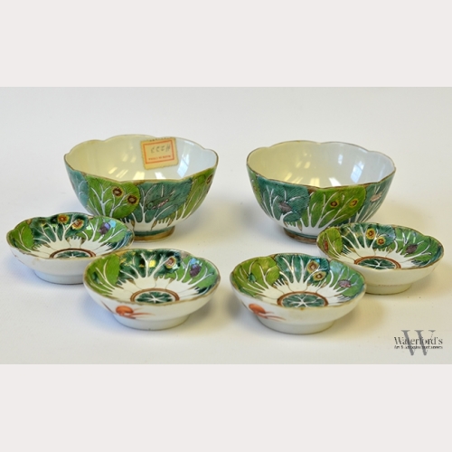 Set of Republic Period Chinese Pak Choi Porcelain