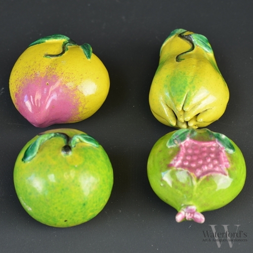 A Set of Four Chinese Porcelain Fruit