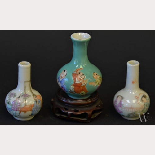 Three Miniature Chinese Porcelain Vases