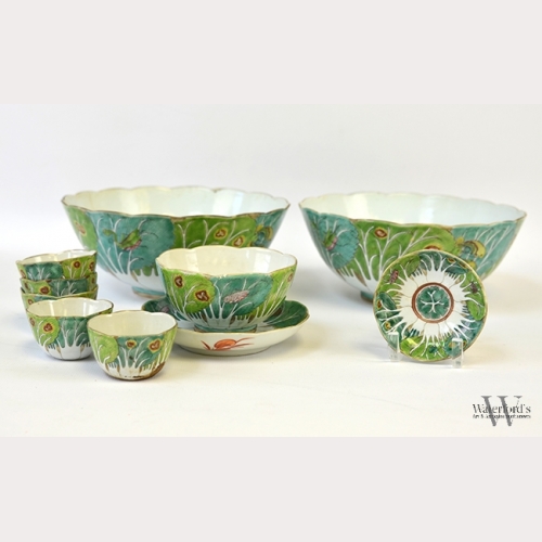 Set of Chinese Republic Period Pak Choi Porcelain