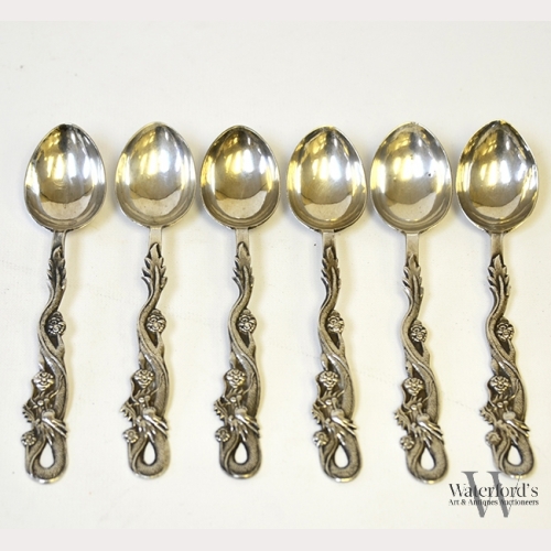 A Set of Chinese Export Silver Tea Spoons