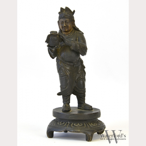 A Chinese Bronze Figure of Attendant
