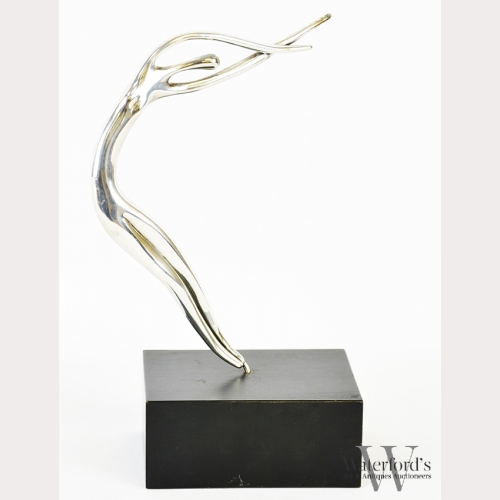 A Sterling Silver Modernist Sculpture
