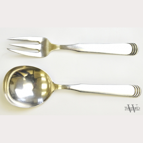 A Pair of Danish Sterling Silver Serving Utensils