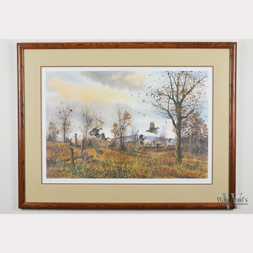 David Hagenbaumer (b. 1921), Quail in Flight