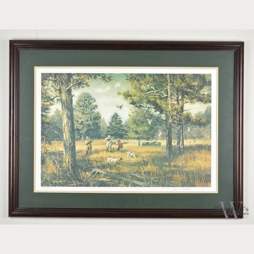 Robert K. Abbett (b. 1926), Hunters Shooting Quail