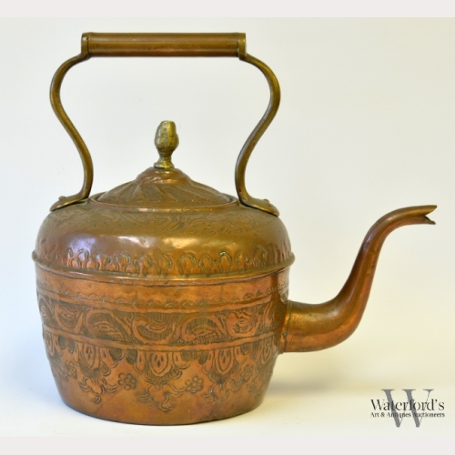 An Antique Copper Teapot