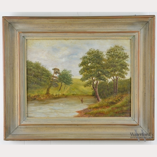 Landscape with Trees, Watercolor