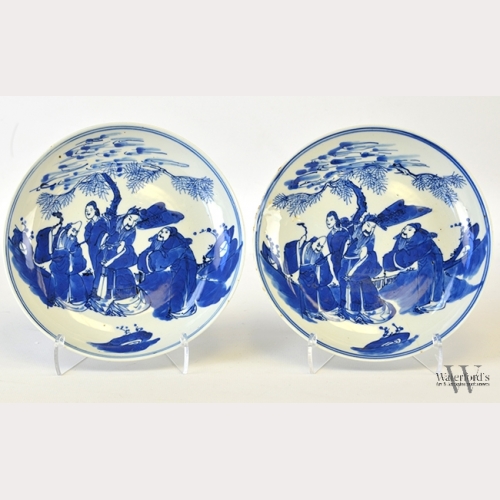 Pair of Chinese Blue and White Dishes