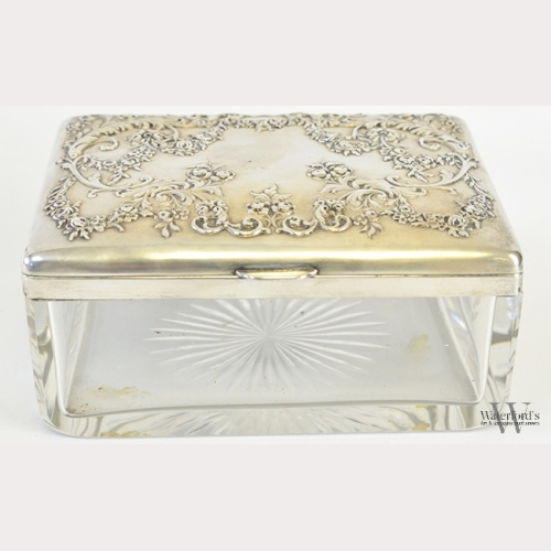 An Early 20th C. American Sterling and Glass Box