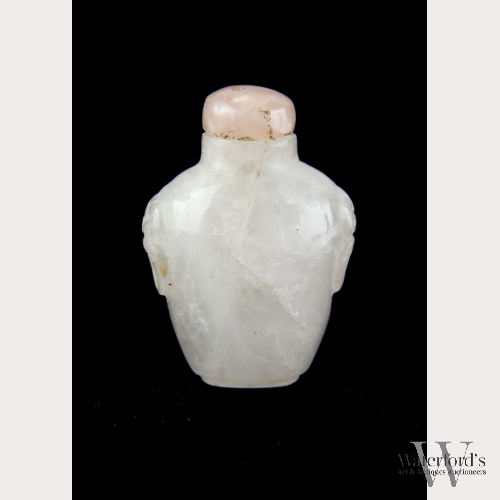A Rose Quartz Snuff Bottle