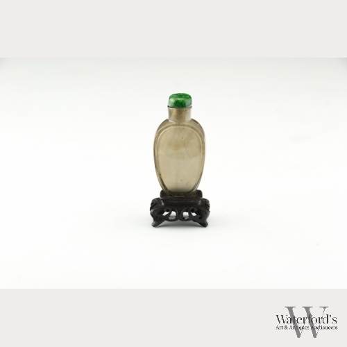 A Smokey Quartz Crystal Snuff Bottle