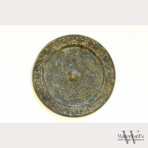 A Chinese Bronze 'TLV' Mirror, Han Dynasty