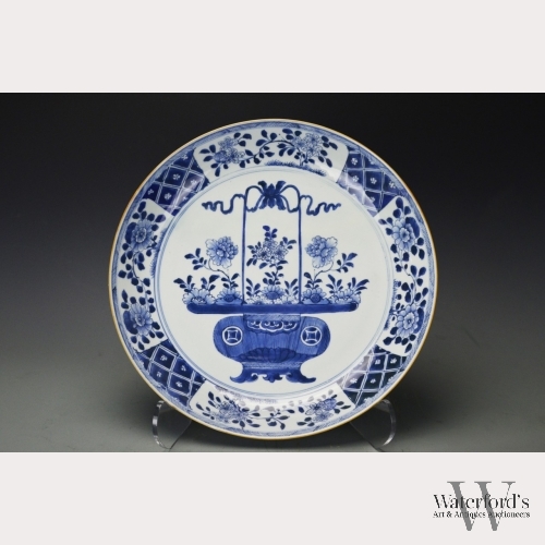 A Chinese Blue and White Large Porcelain Dish