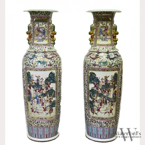 A Pair of Very Large Chinese Porcelain Vases
