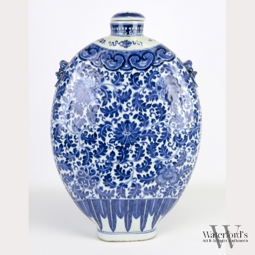 An Impressive Chinese Porcelain Pilgrim Flask
