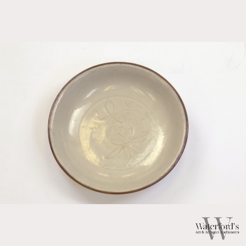 A Chinese Incised Ding Ware Dish