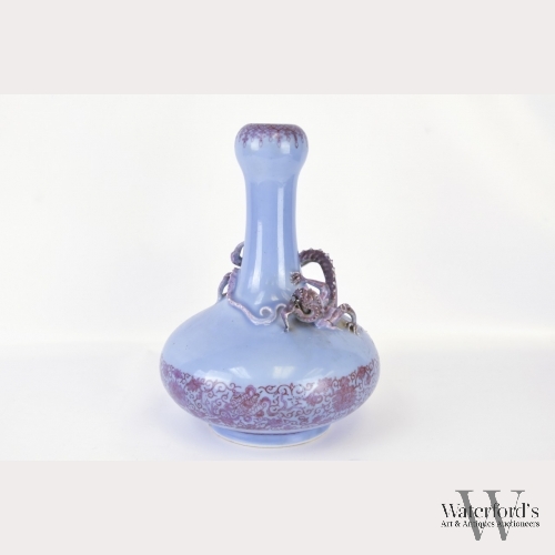 A Chinese Bottle Vase with Dragon