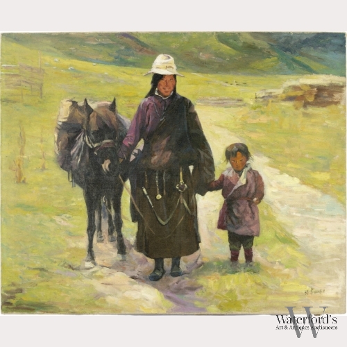 Dong Fuzhang (b.1936), Figurative Landscape