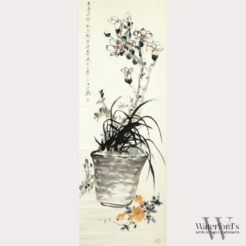 Signed Tang Yun, Flowering Branches