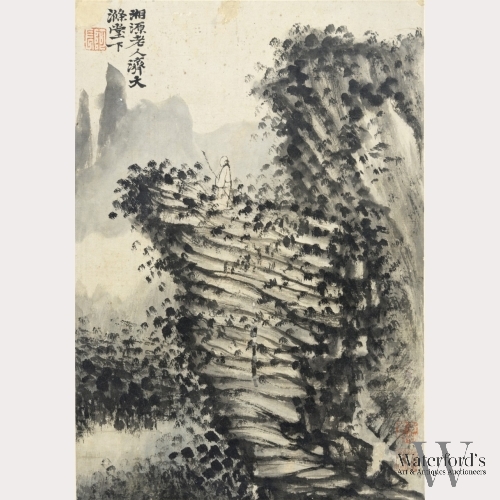 Shi Qing (b. 1969), Elder Descending Mountain