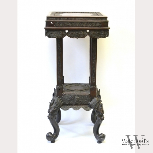 A Japanese Bronze Table Stand