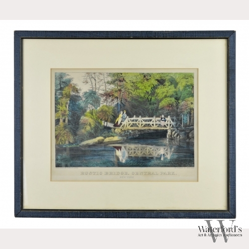 Currier and Ives, Rustic Bridge, Central Park