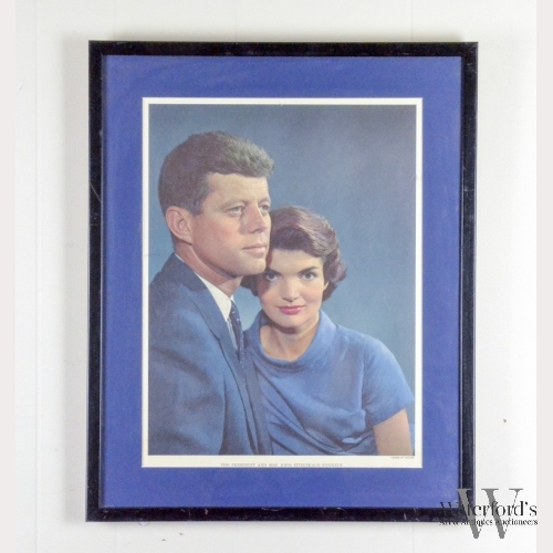 A Print of Mr. and Mrs. John F. Kennedy