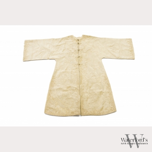 A Japanese Silk, Chinese Style, Dragon Surcoat