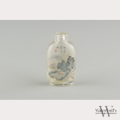 A Chinese Interior Painted Glass Snuff Bottle