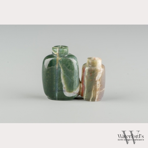 A Chinese Carved Agate Double Snuff Bottle