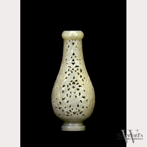 A Chinese Reticulated Jade Vase