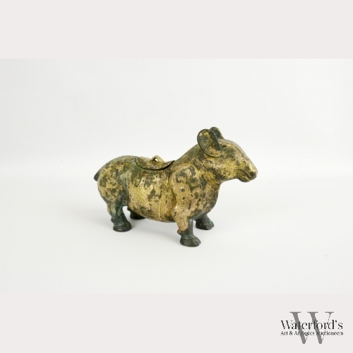 A Chinese Han Dynasty Style Gilt Bronze Beast