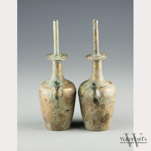 A Pair of Gilt Bronze Drinking Vessels