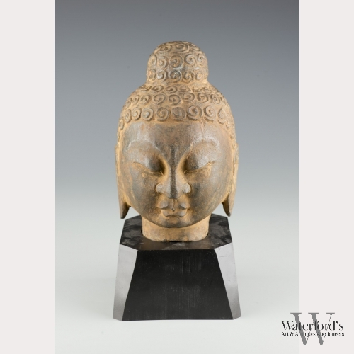 A South East Asian Stone Head of Buddha