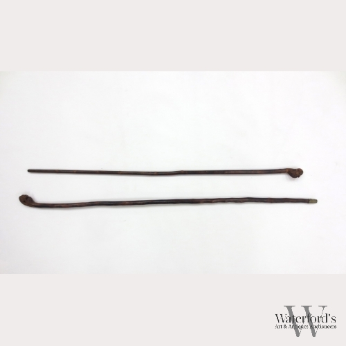 A Pair of Chinese Wooden Walking Sticks