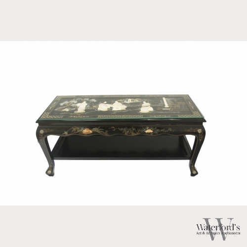 A Chinese Lacquer Table with Mother of Pearl Inlay