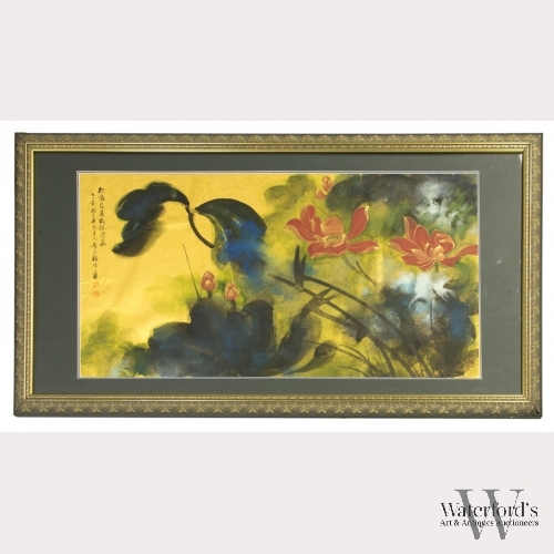 Attr. to Zhang Daqian, Painting of Lotus Flowers