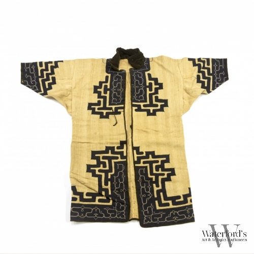 A Japanese Embroidered Ainu Robe