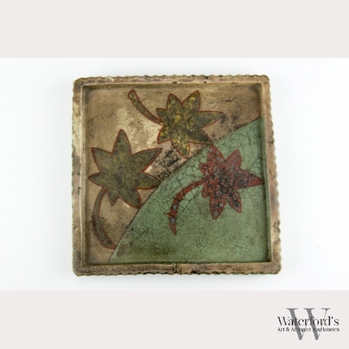 A Japanese Stoneware Food Tray