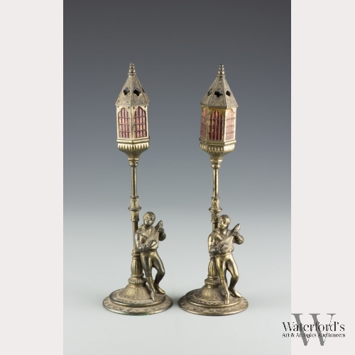 A Lot of Two French Gilt Bronze Incense Burners