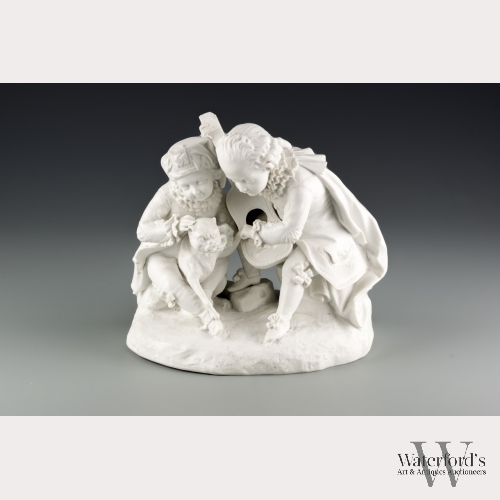 A French Sculpture of Two 19th Century Boys